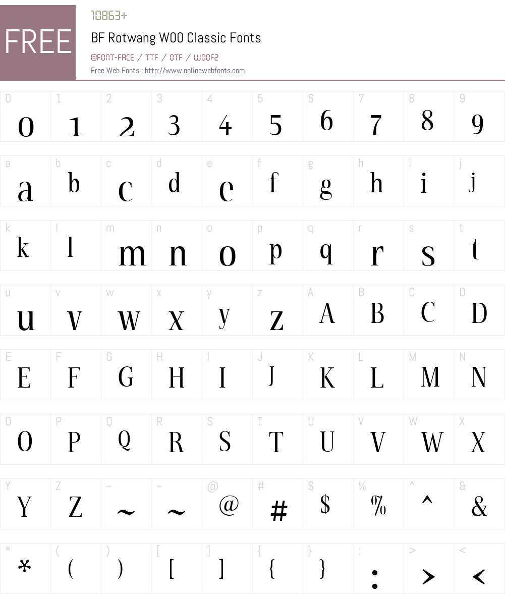 BFRotwangW00-Classic Font Screenshots