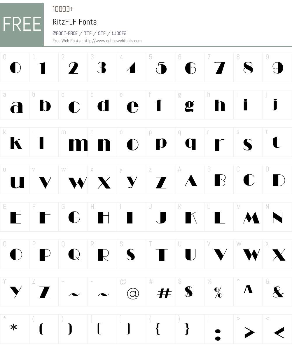 RitzFLF Font Screenshots