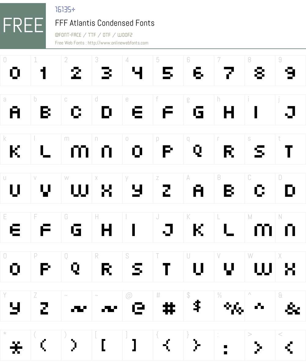 FFF Atlantis Condensed Font Screenshots