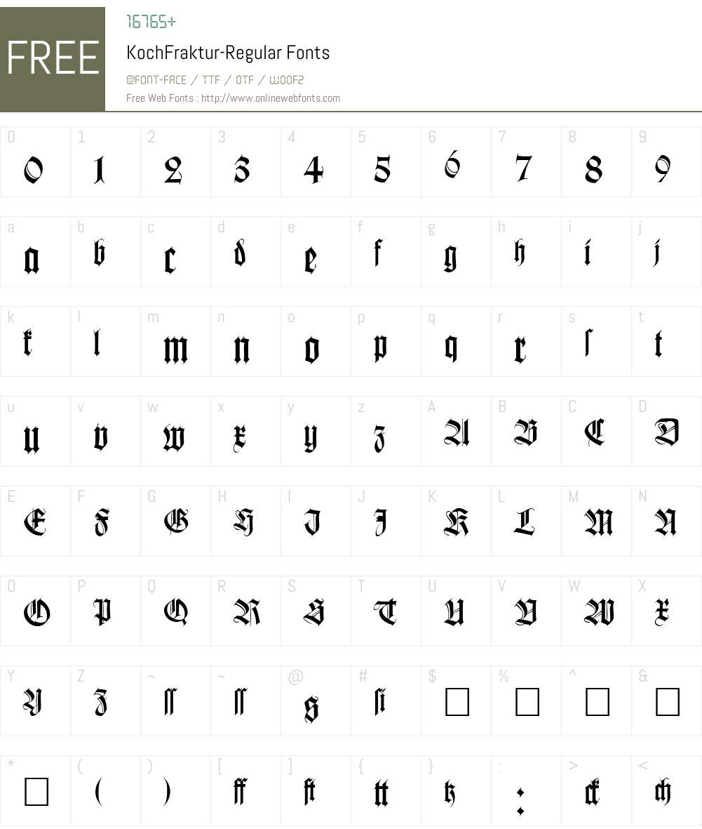 KochFraktur Font Screenshots