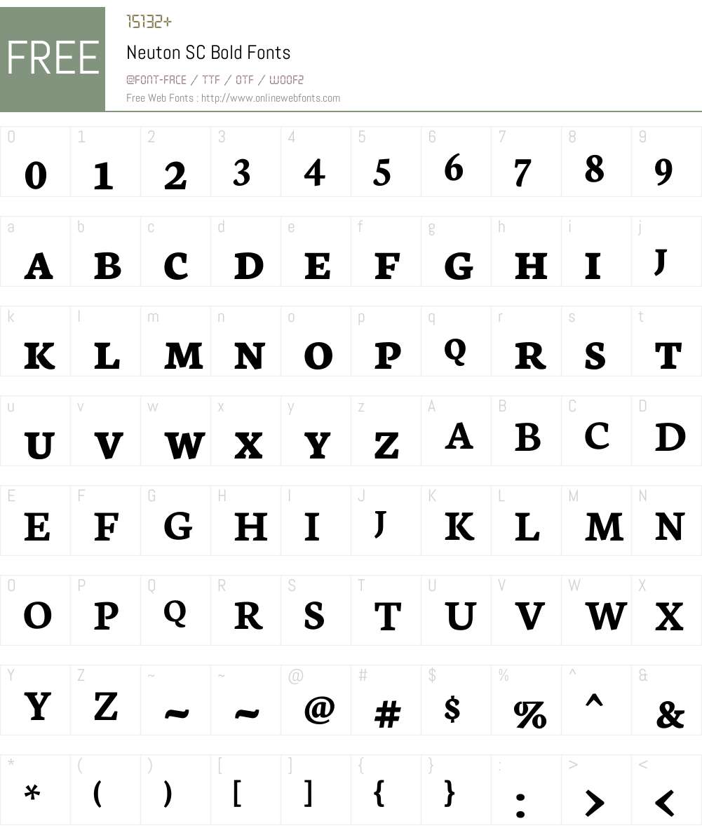 Neuton SC Font Screenshots