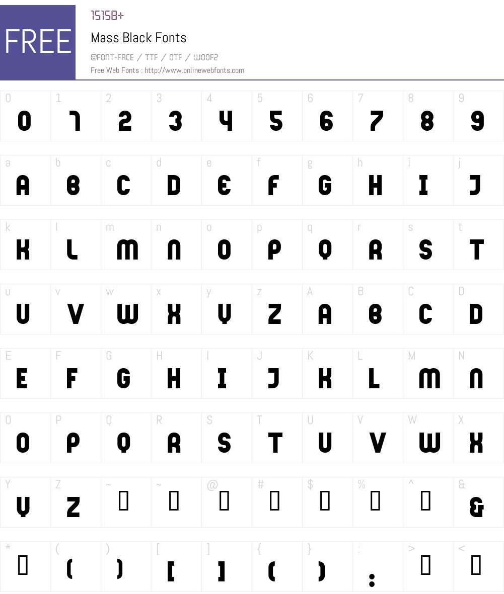 Mass Font Screenshots