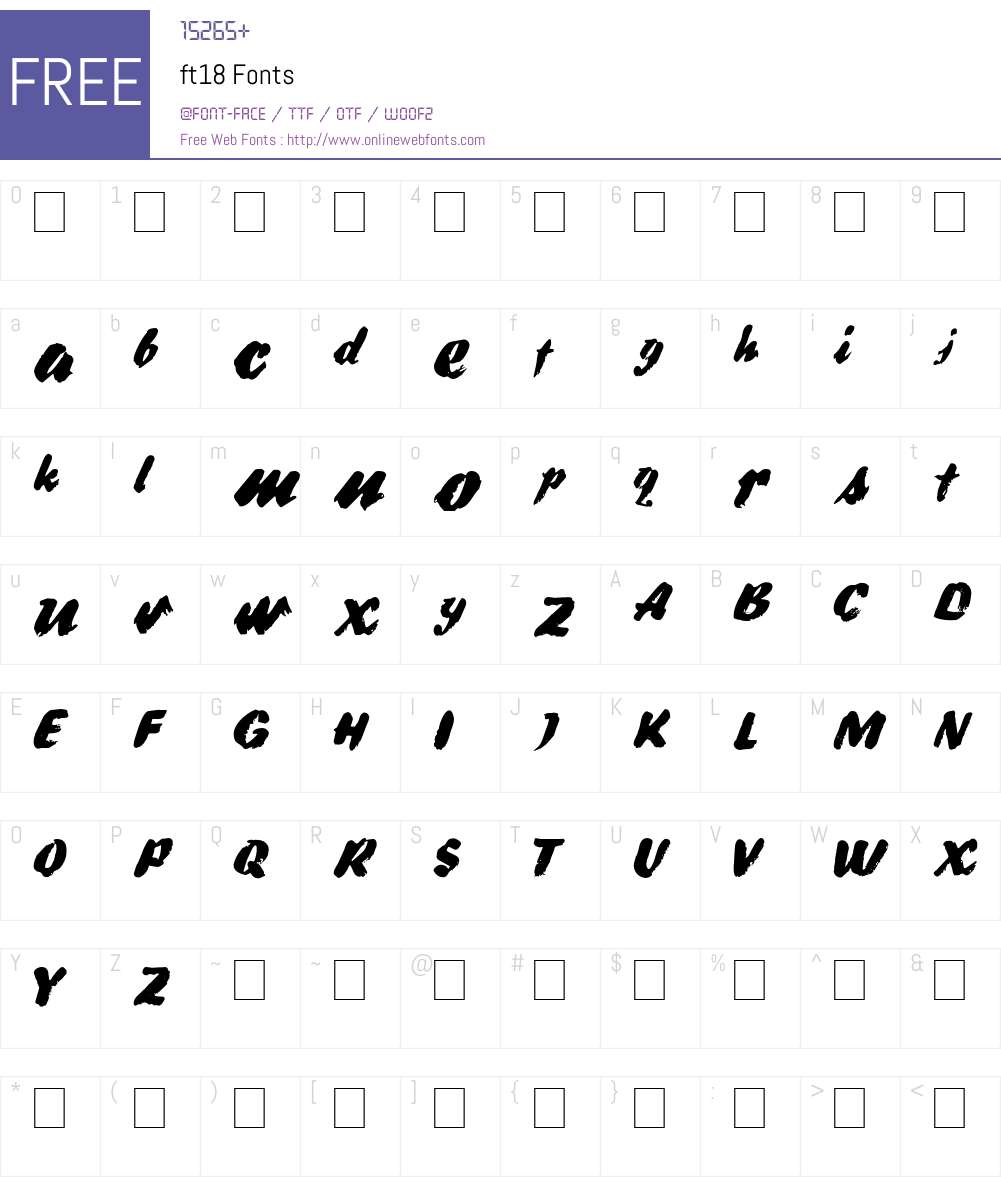 ft18 Font Screenshots