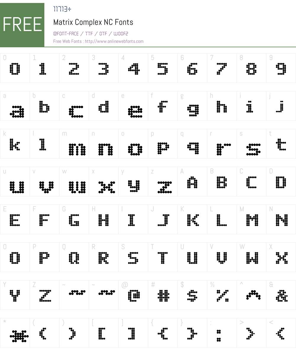Matrix Complex NC Font Screenshots