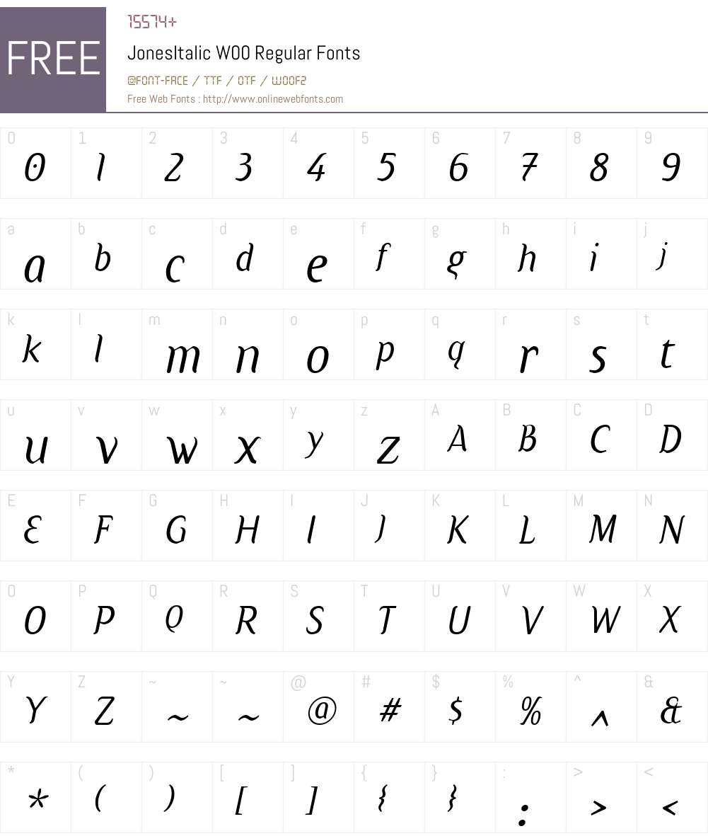 Jones Font Screenshots