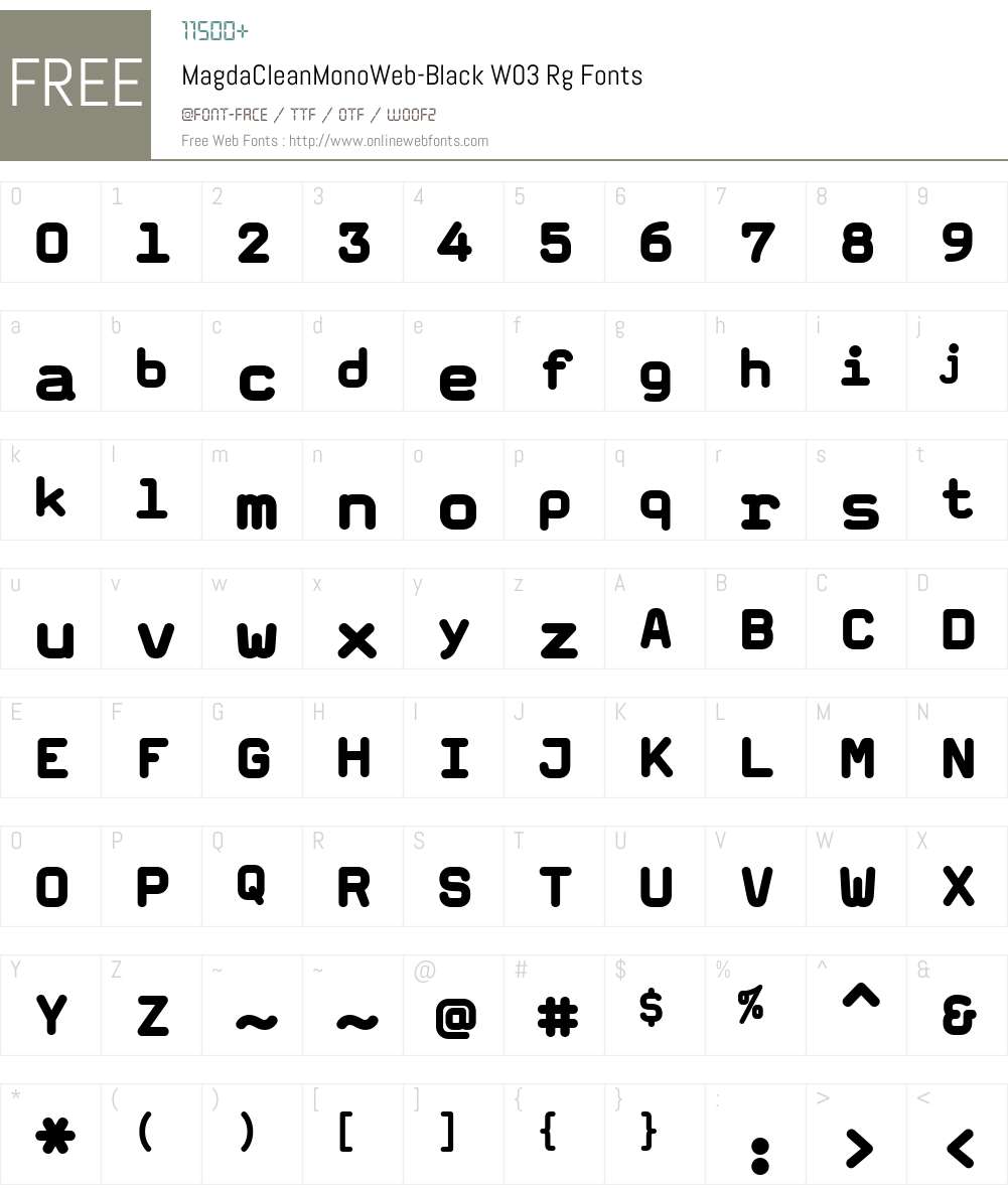 FF Magda Clean Mono Font Screenshots