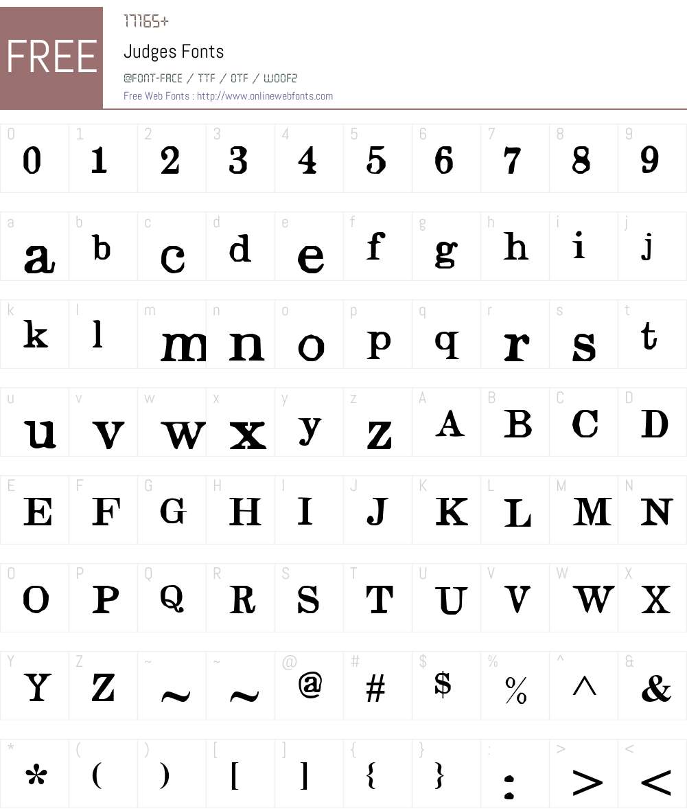 Judges Font Screenshots