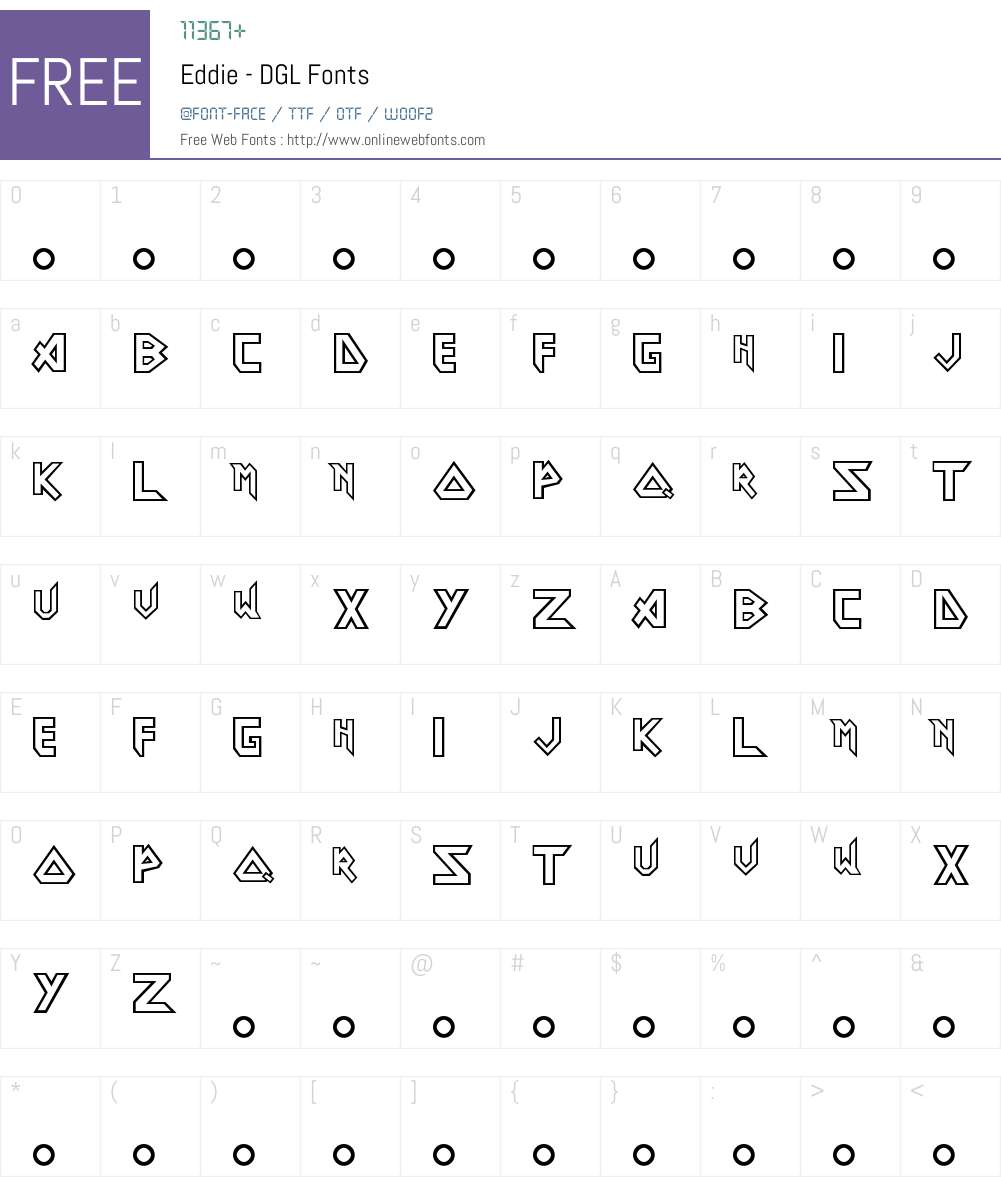 Eddie - DGL Font Screenshots