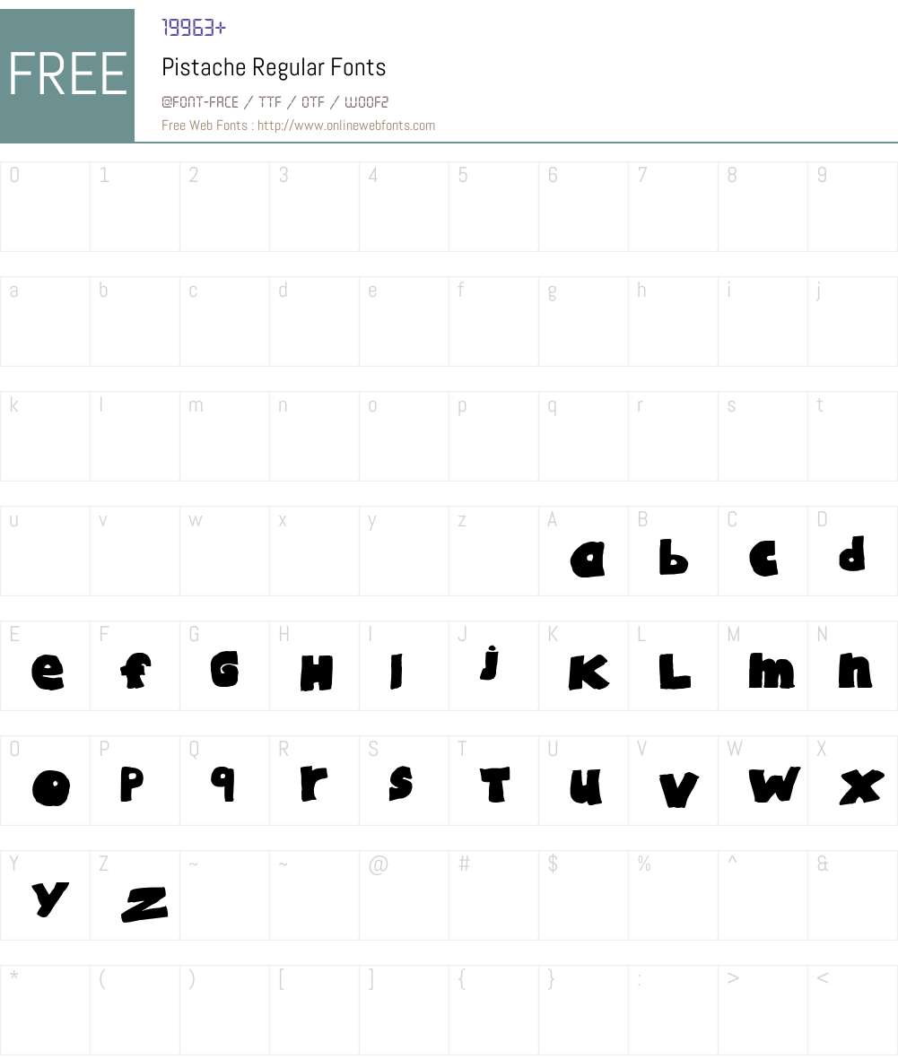 Pistache Font Screenshots