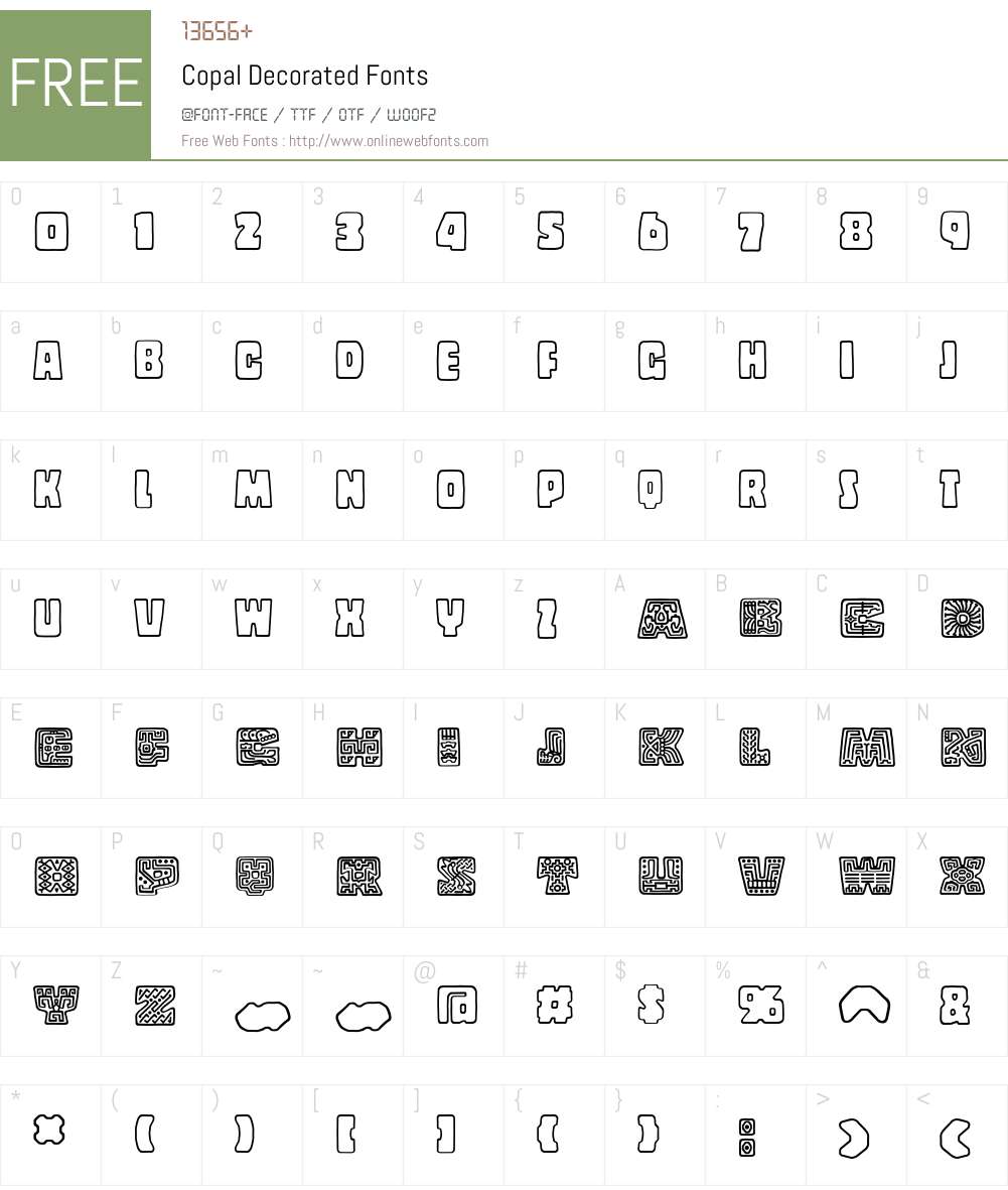 Copal Font Screenshots