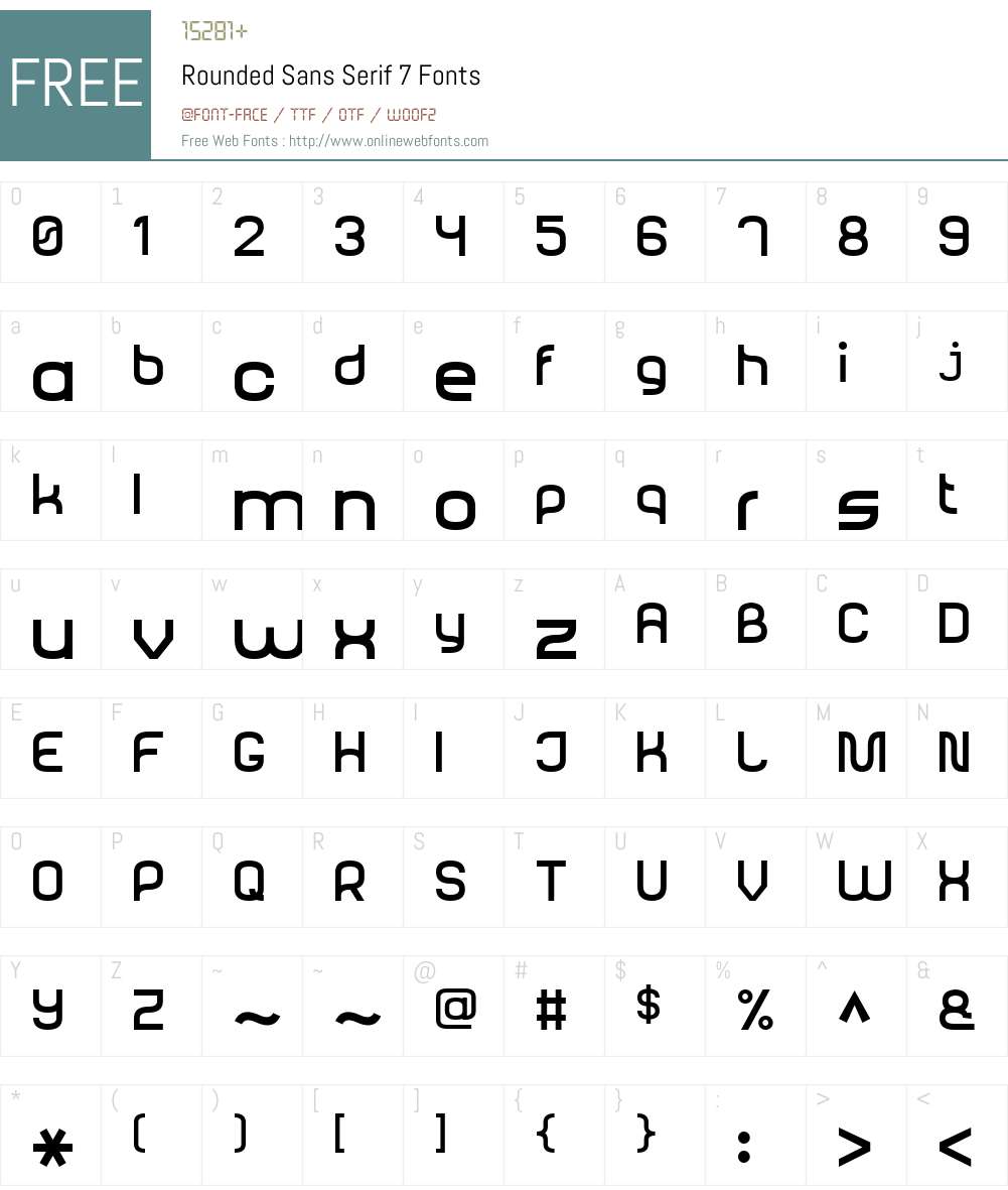 Rounded Sans Serif 7 Font Screenshots
