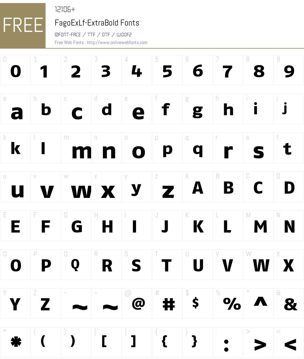 FagoExLf Font Screenshots