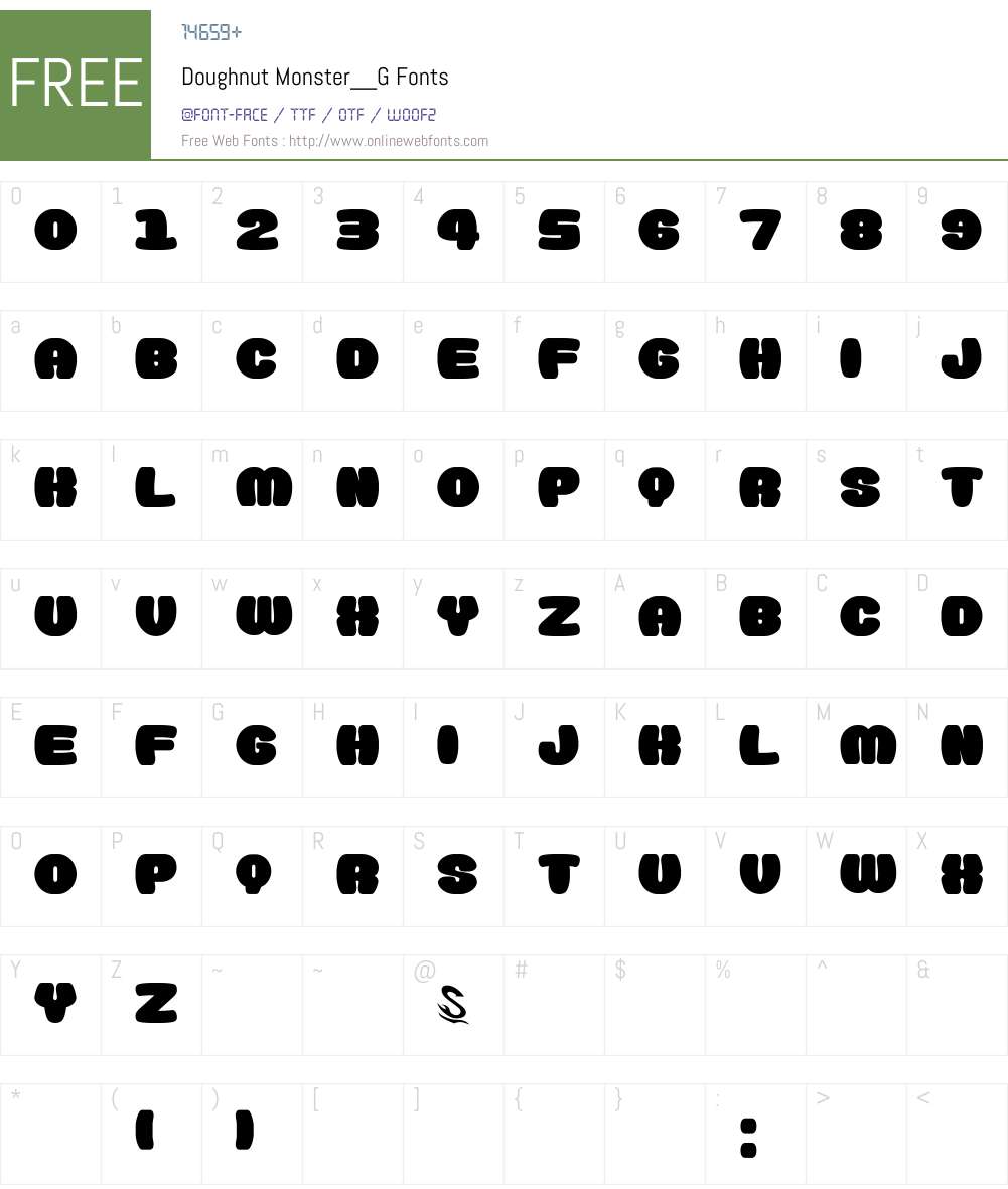 Doughnut Monster__G Font Screenshots