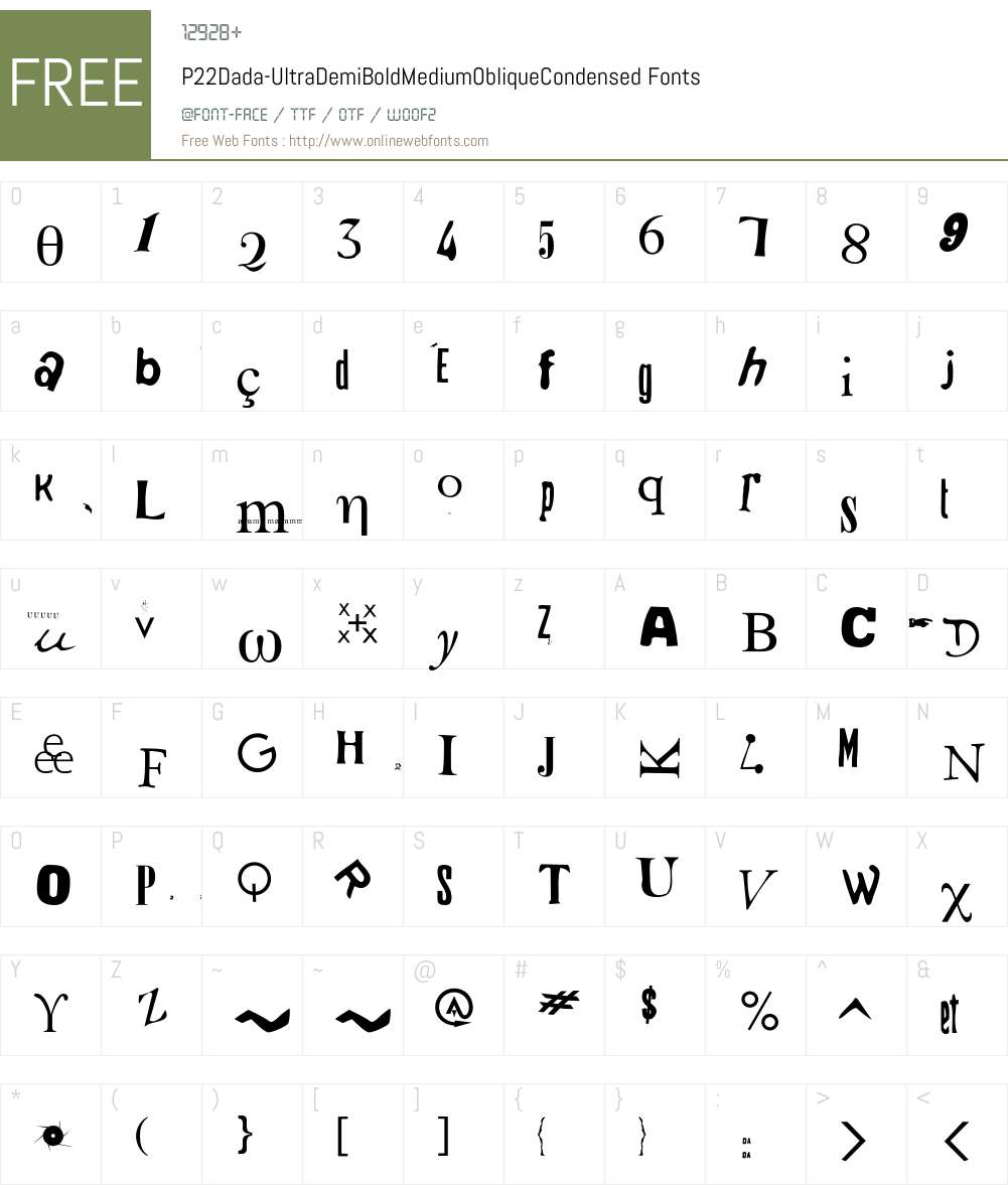 P22Dada Font Screenshots