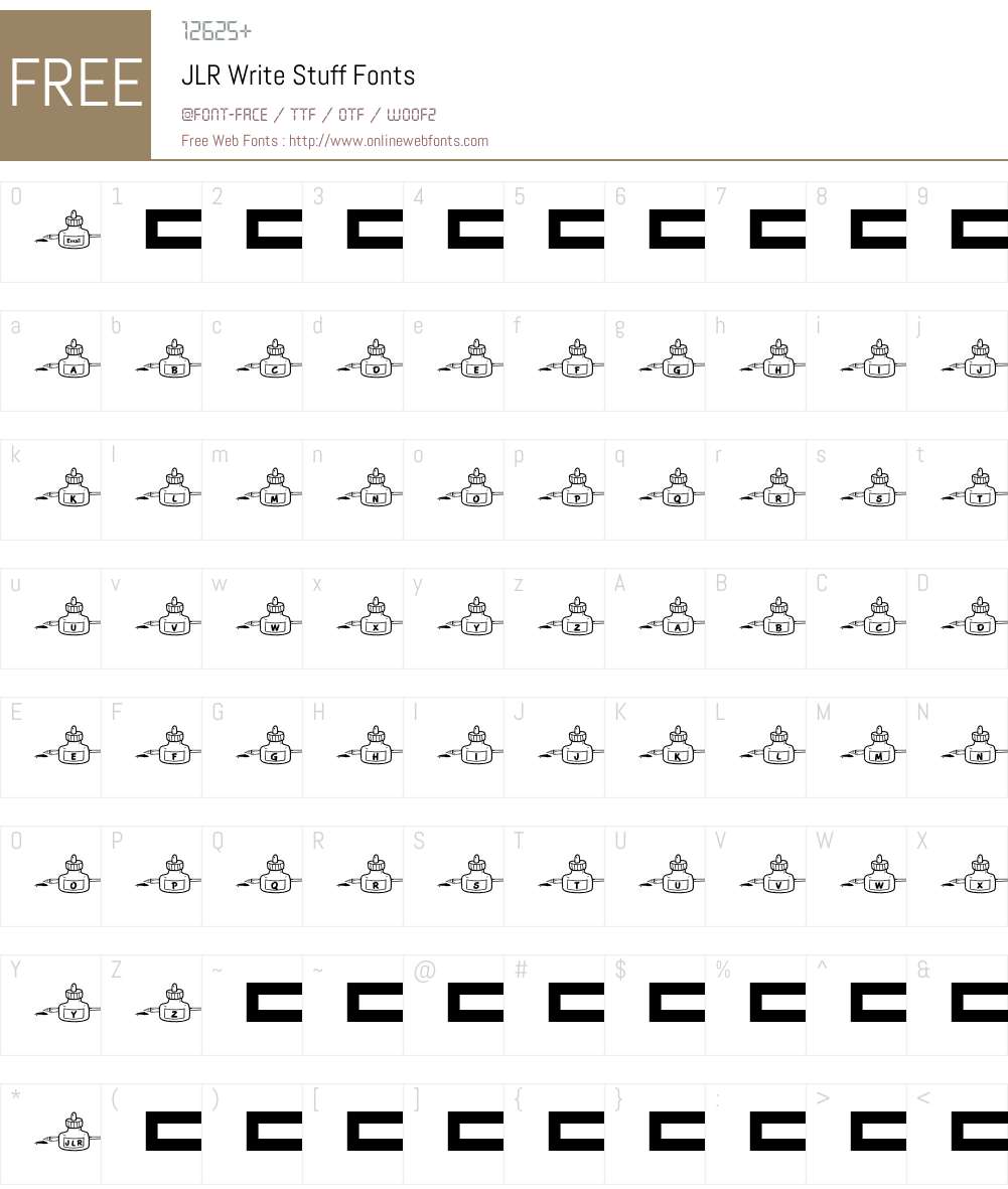 JLR Write Stuff Font Screenshots