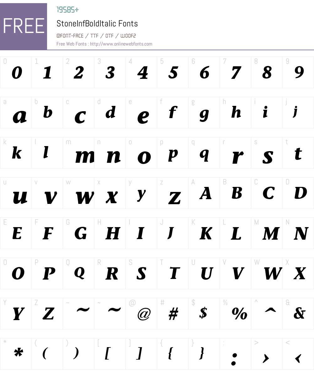 Stone Font Screenshots