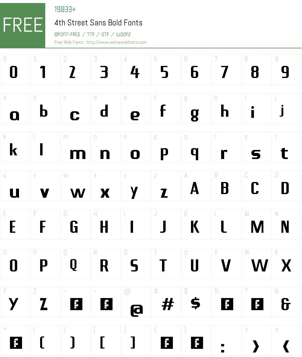 4th Street Sans Font Screenshots