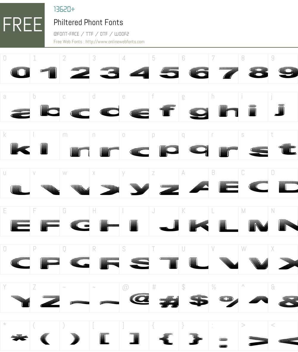 Philtered Phont Font Screenshots