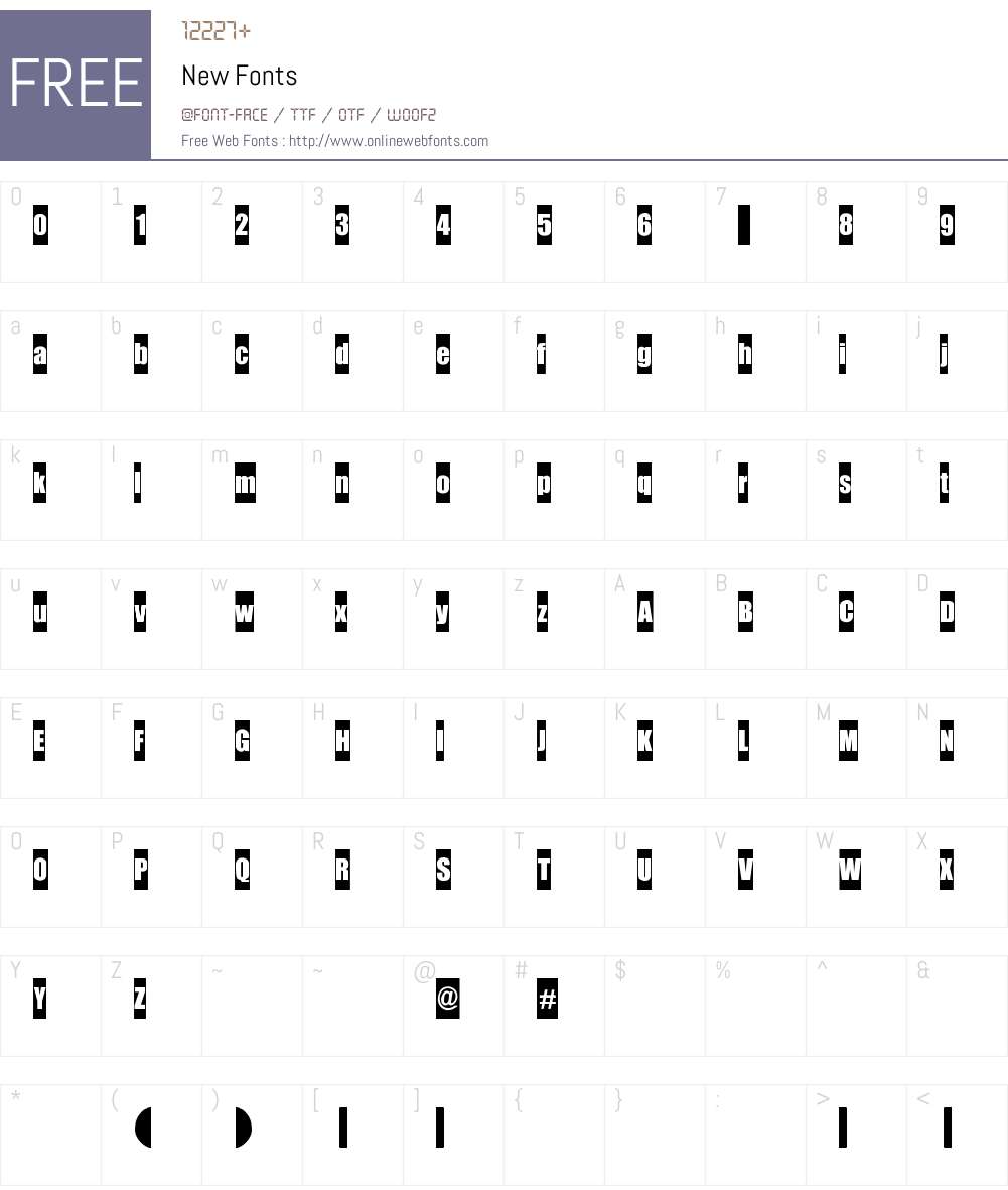 New Font Screenshots