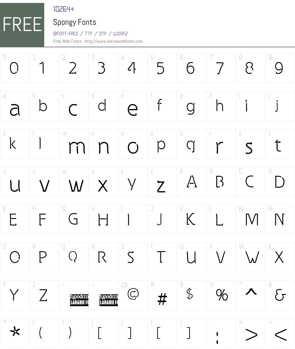 Spongy Font Screenshots