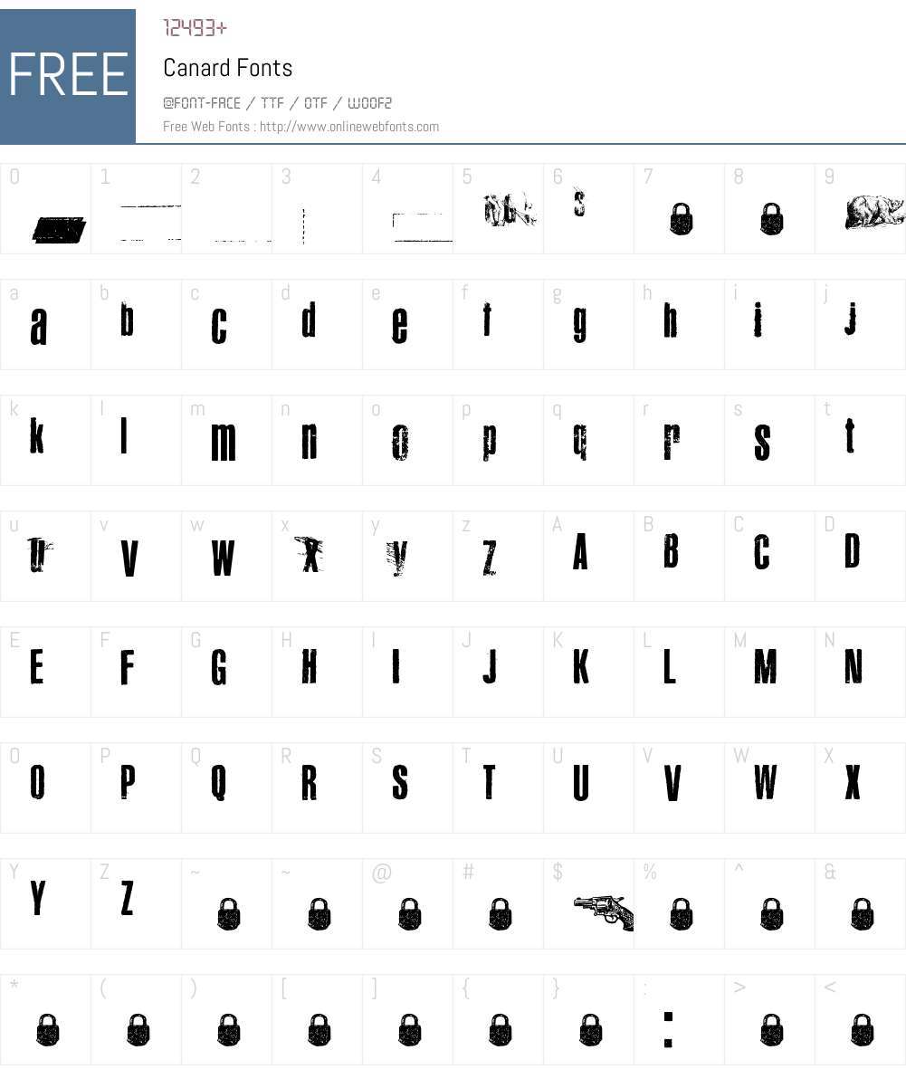 Canard Font Screenshots
