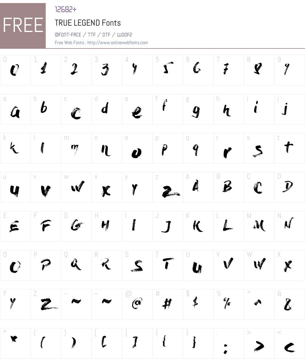 TRUE LEGEND 1.001;Fontself Maker 3.5.7 Fonts Free Download ...
