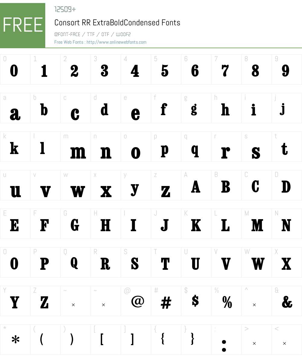 ConsortRR Font Screenshots