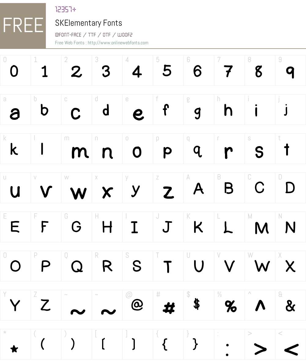 SKElementary Font Screenshots
