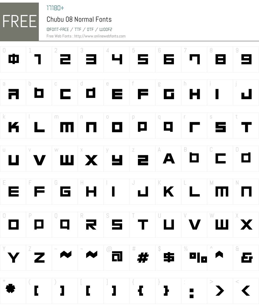 Chubu 08 Normal Font Screenshots