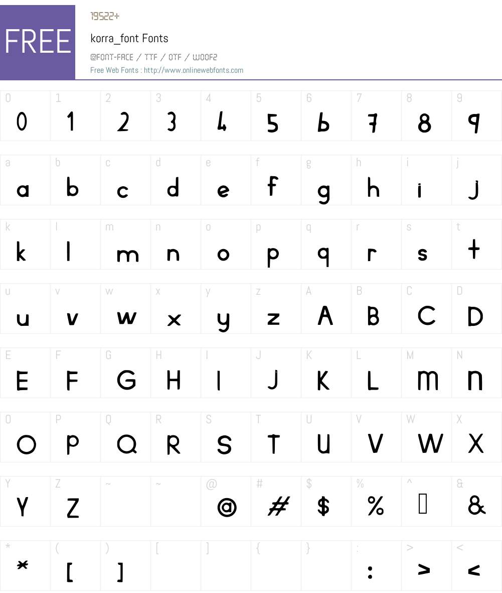 korra_font Font Screenshots