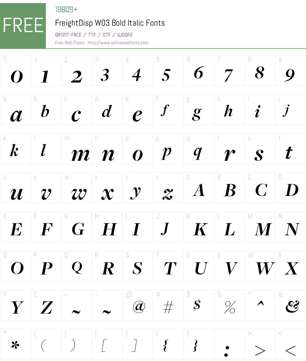 Freight Display Pro Font Screenshots