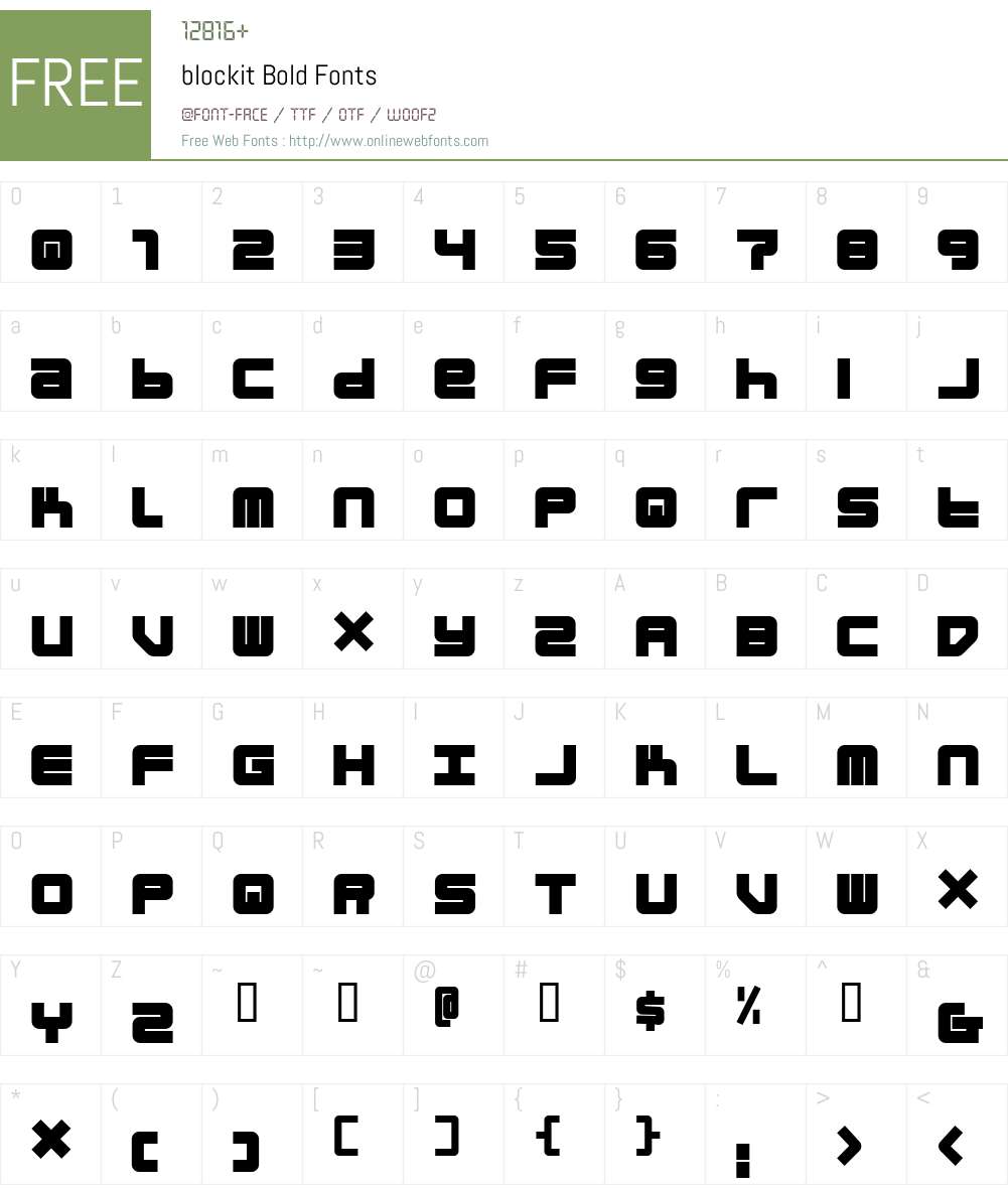 blockit Font Screenshots
