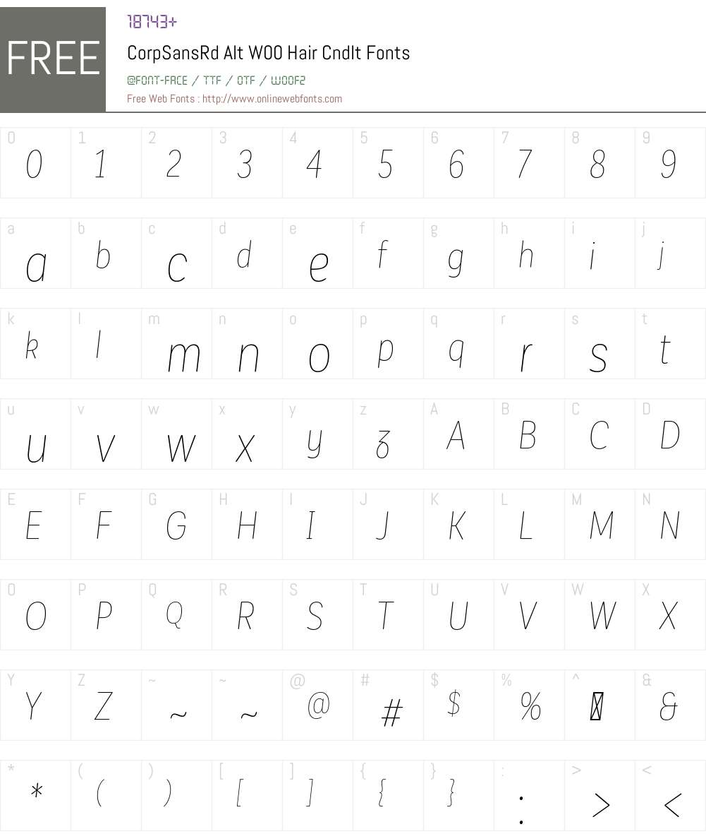 Corporative Sans Rounded Condensed Font Screenshots