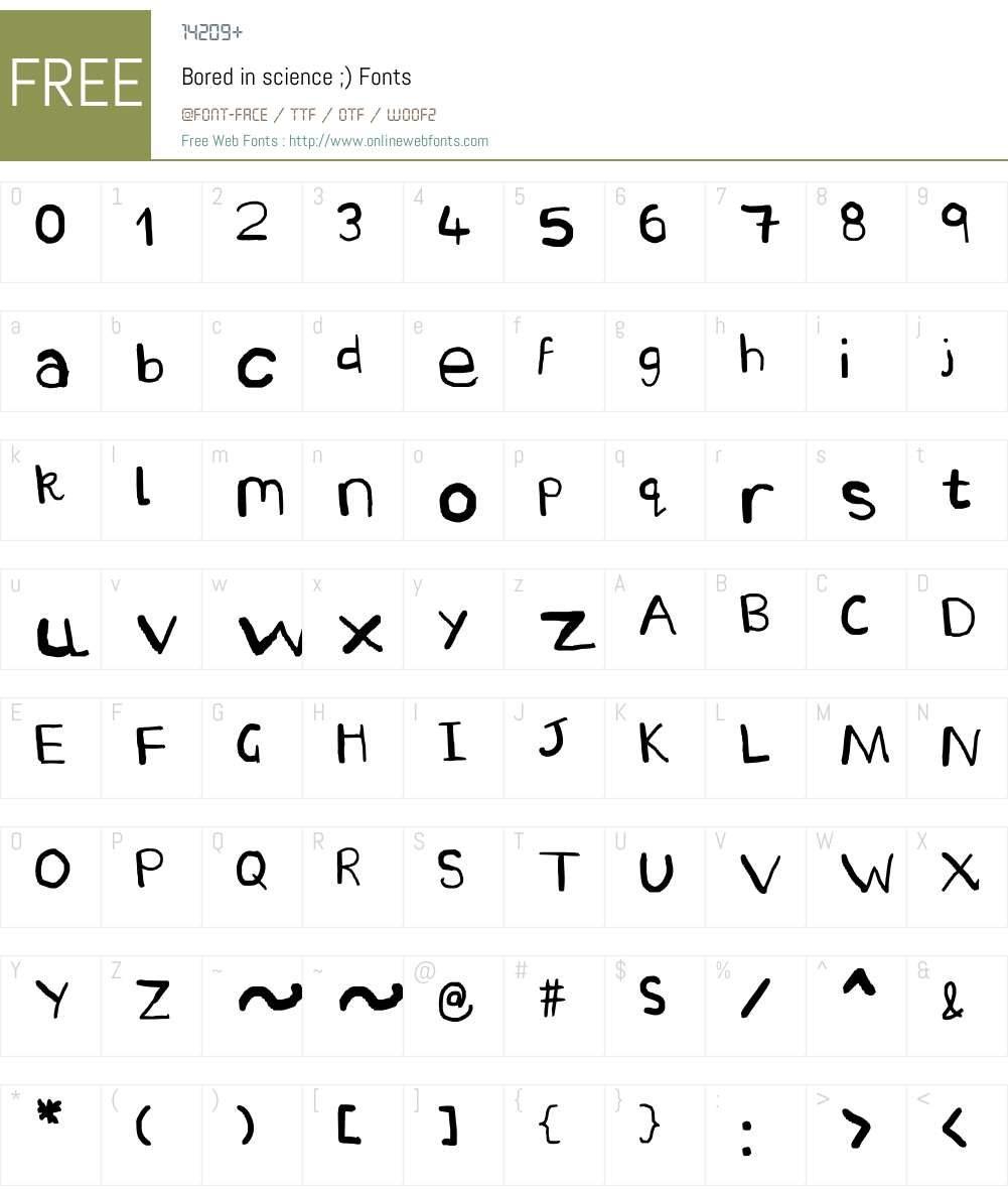 Bored in science ;) Font Screenshots