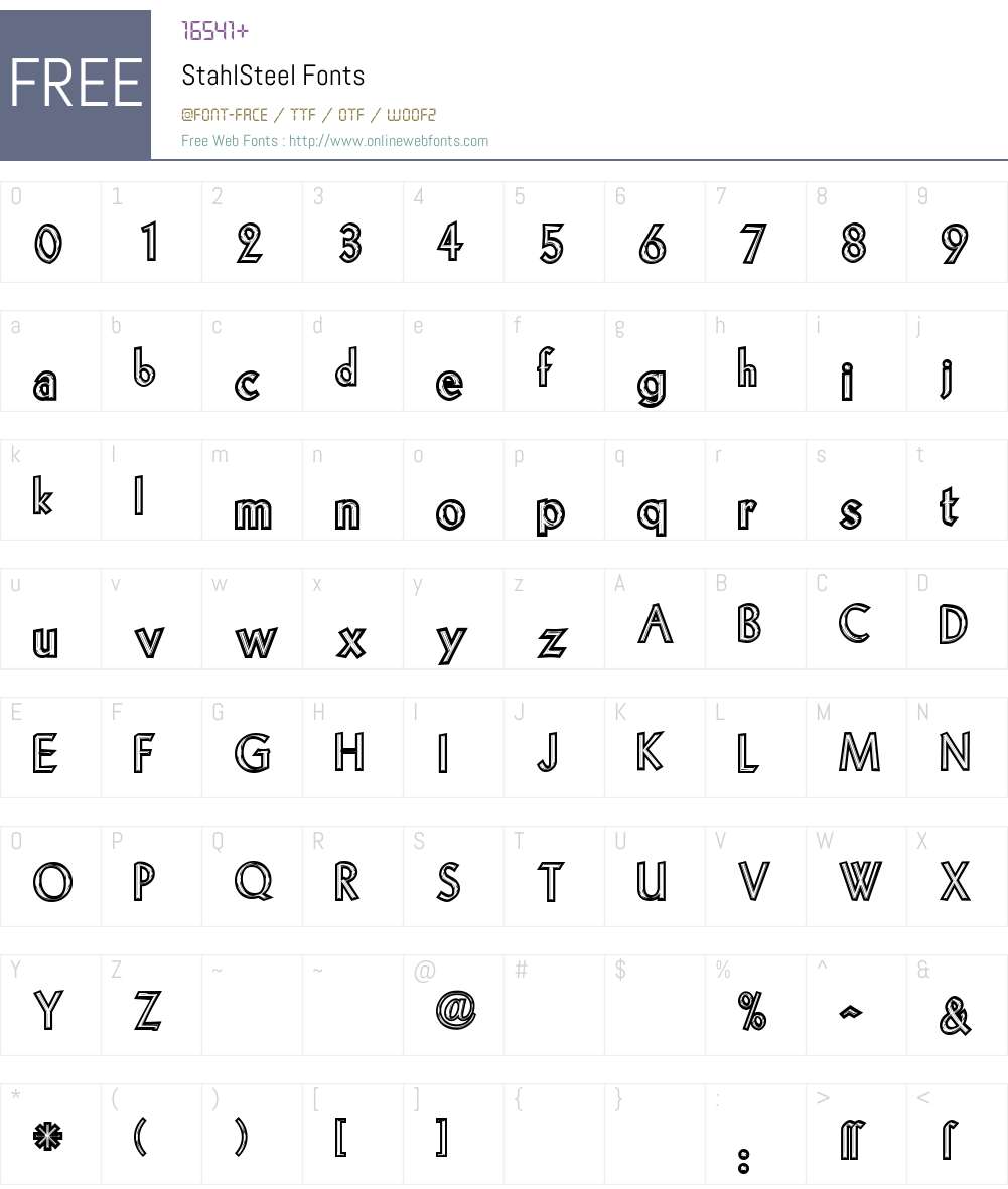 StahlSteel Font Screenshots