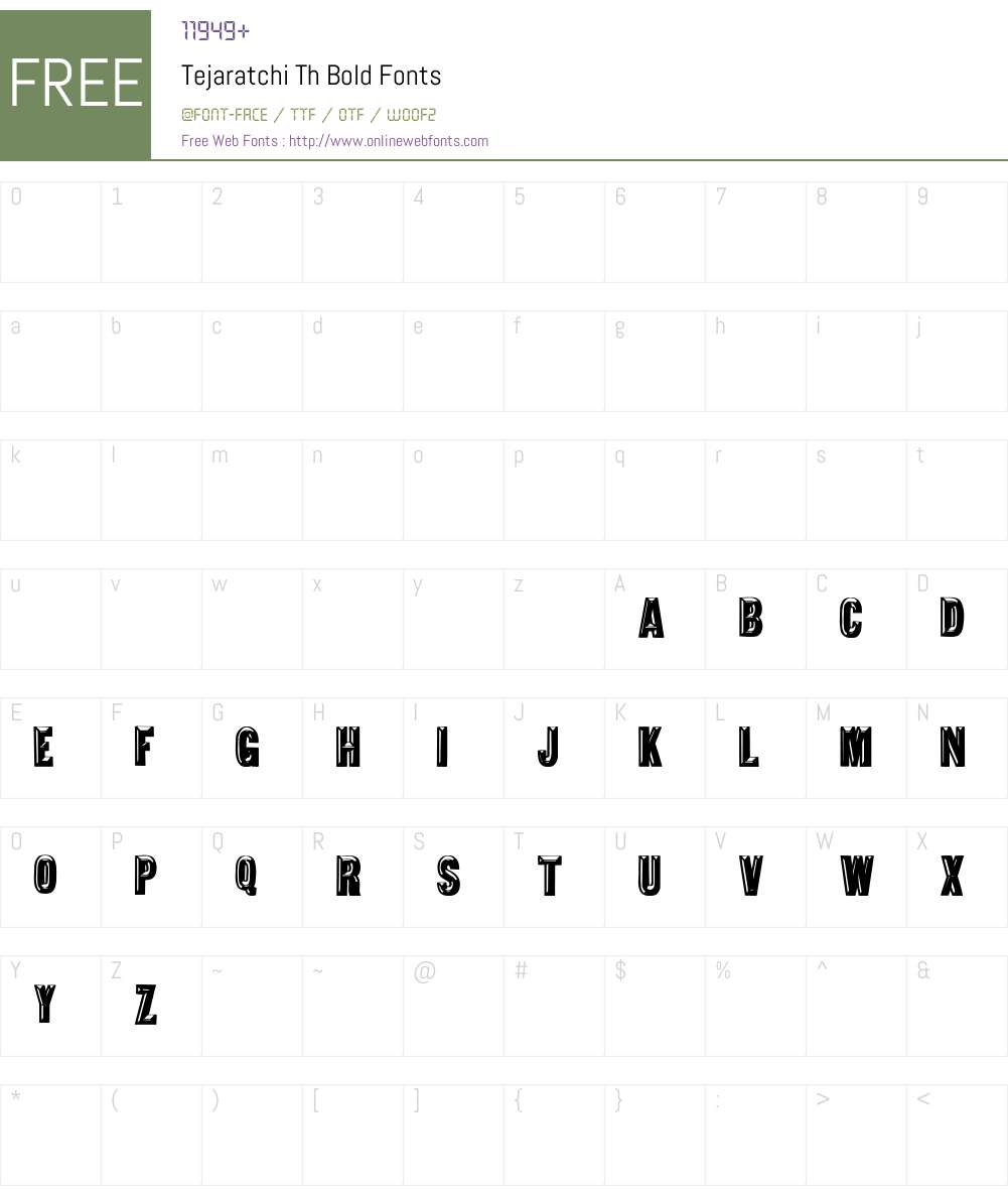 Tejaratchi Th bold Font Screenshots