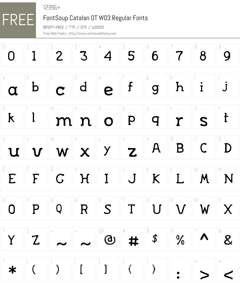 FF FontSoup Font Screenshots