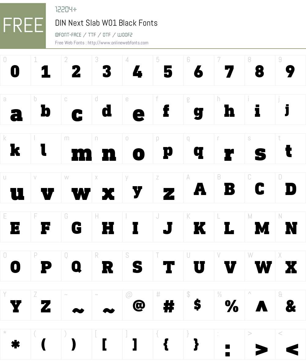 DINNextSlabW01-Black Font Screenshots