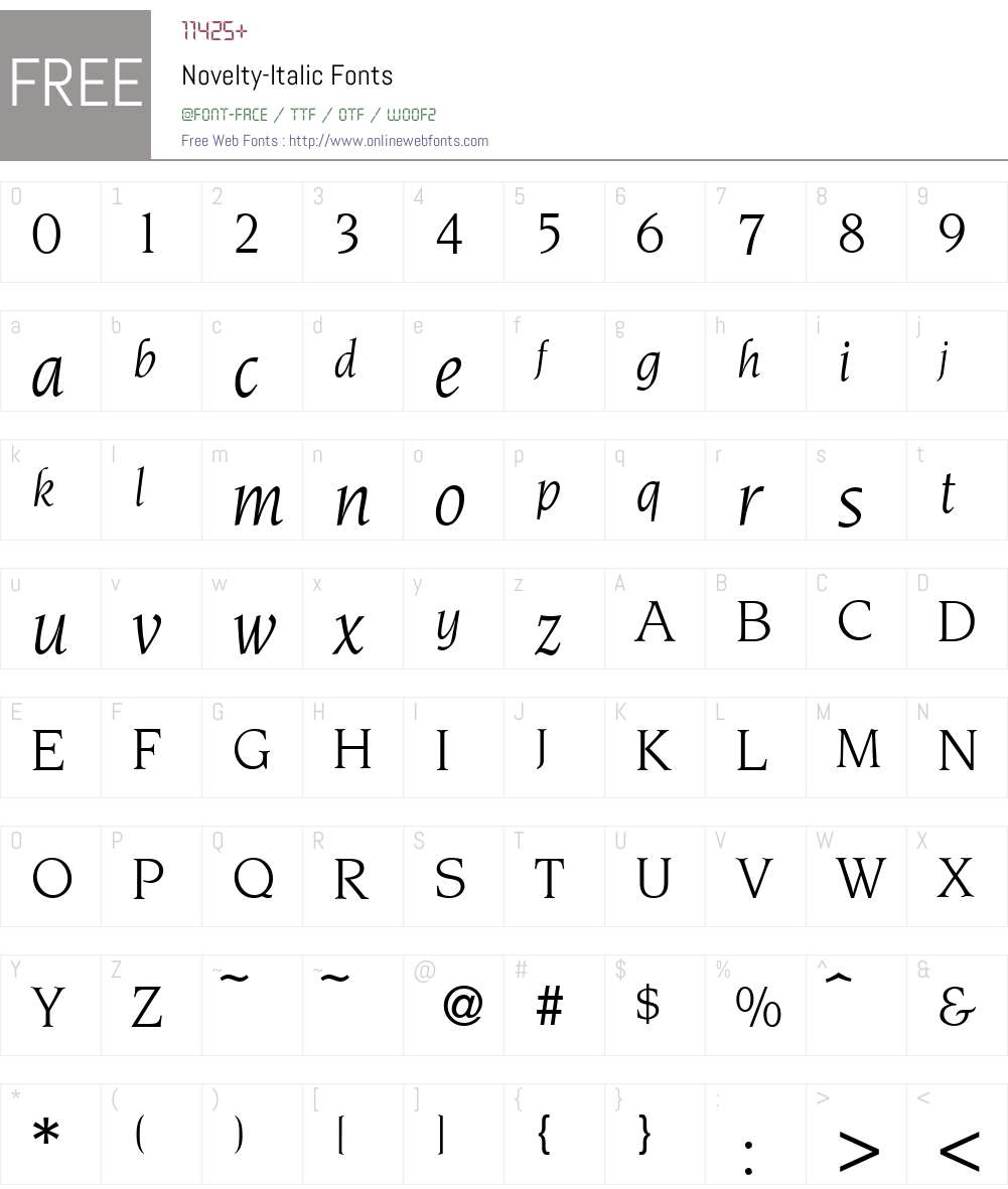 Novelty Font Screenshots