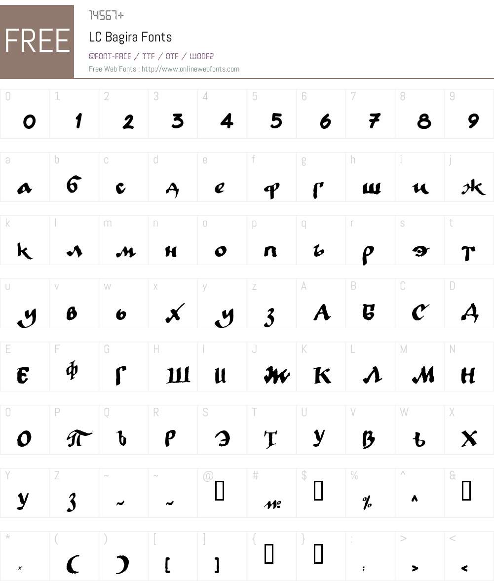 LC Bagira Font Screenshots