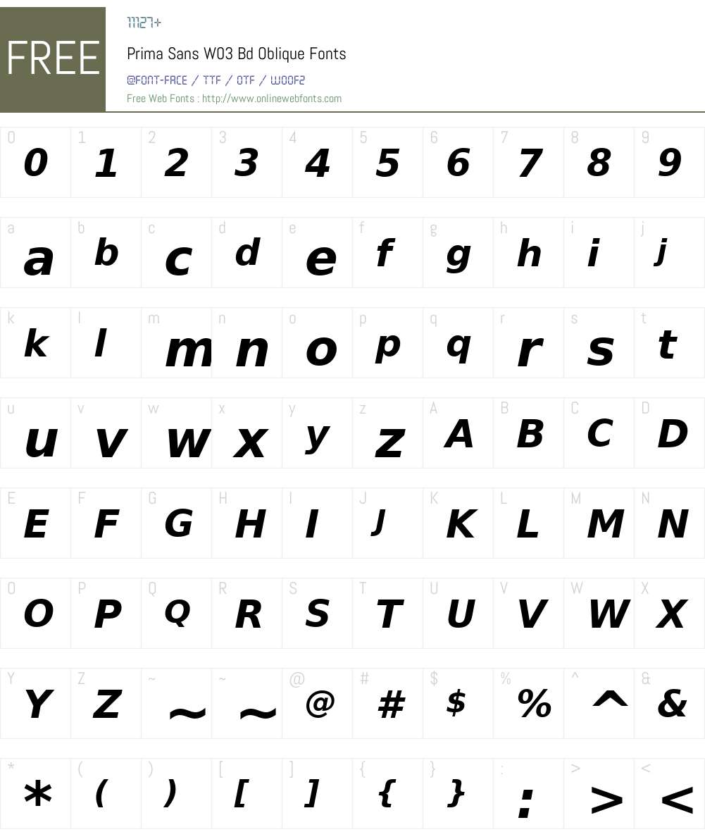Prima Sans Font Screenshots