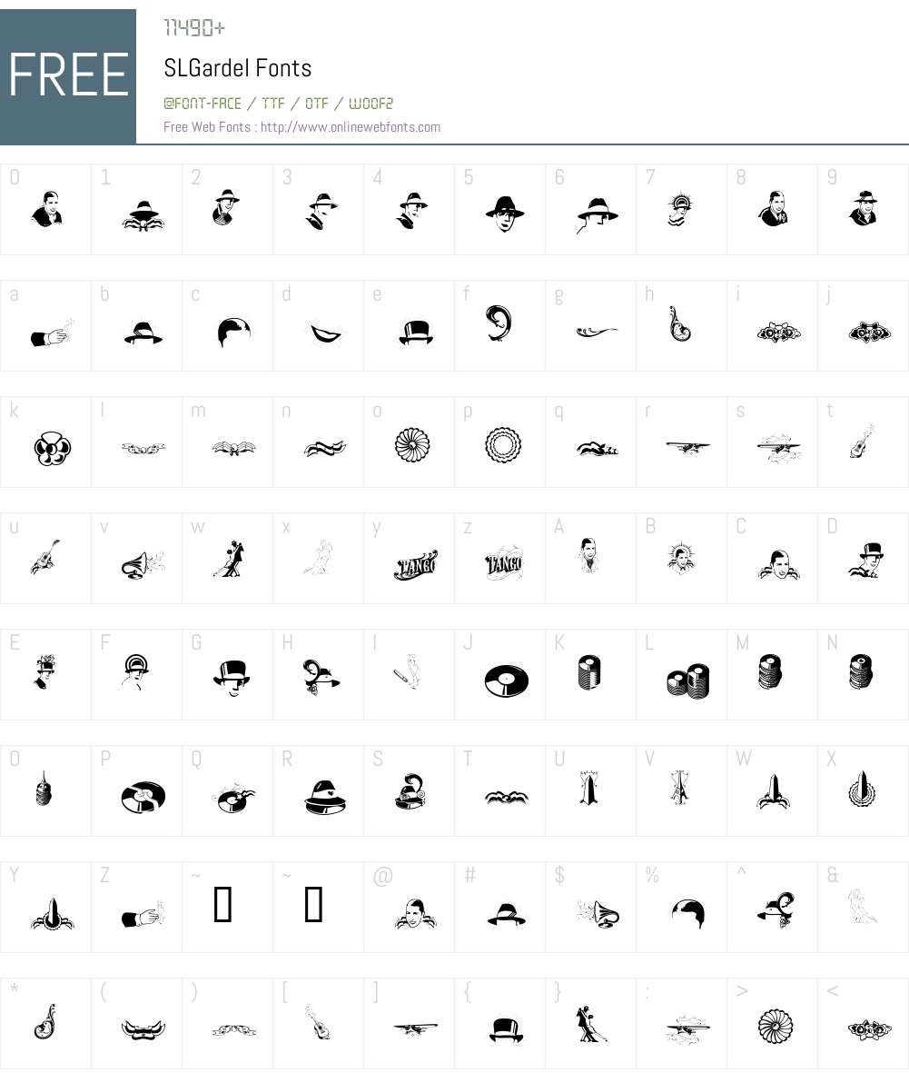 SLGardel Font Screenshots