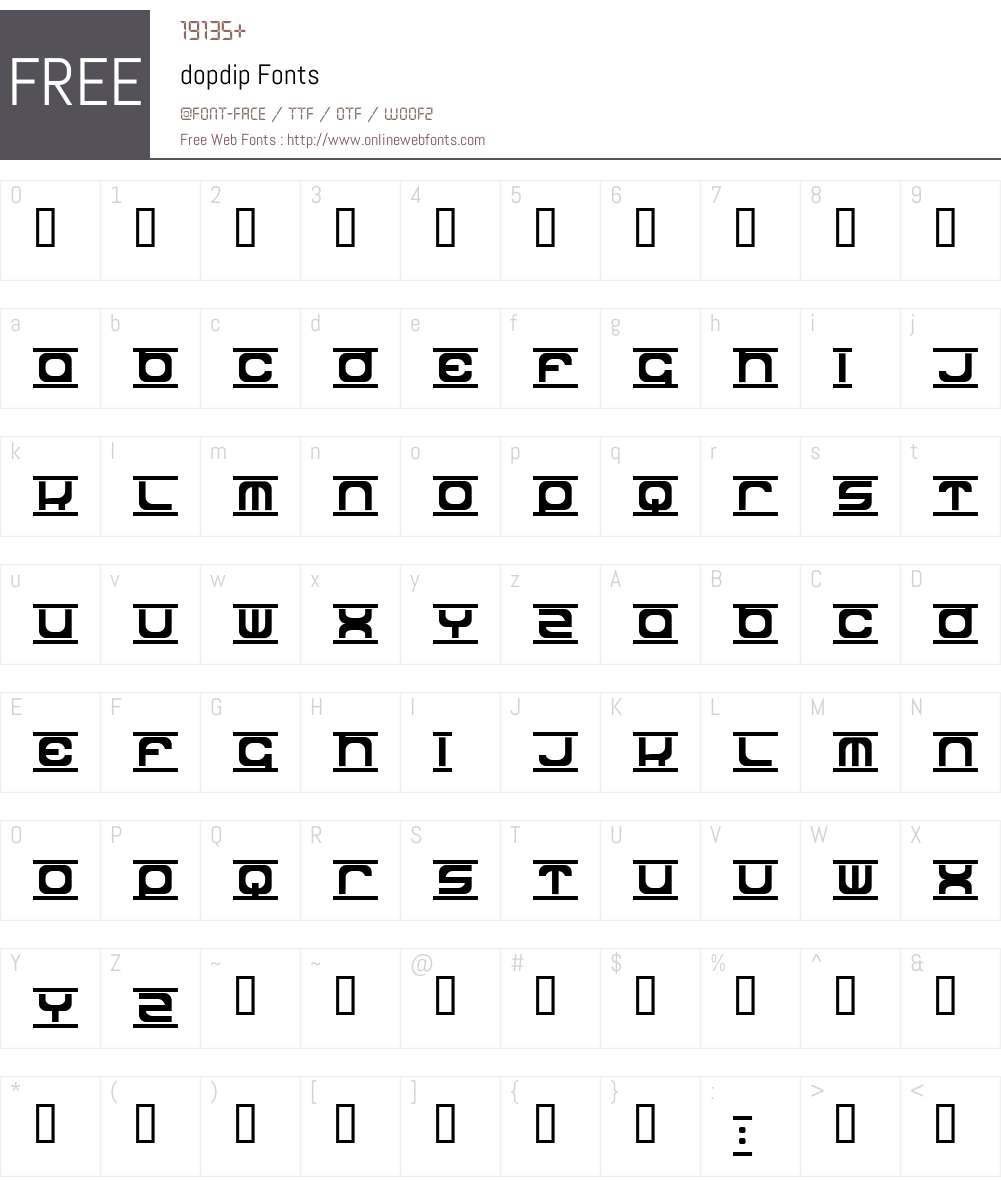 dopdip Font Screenshots