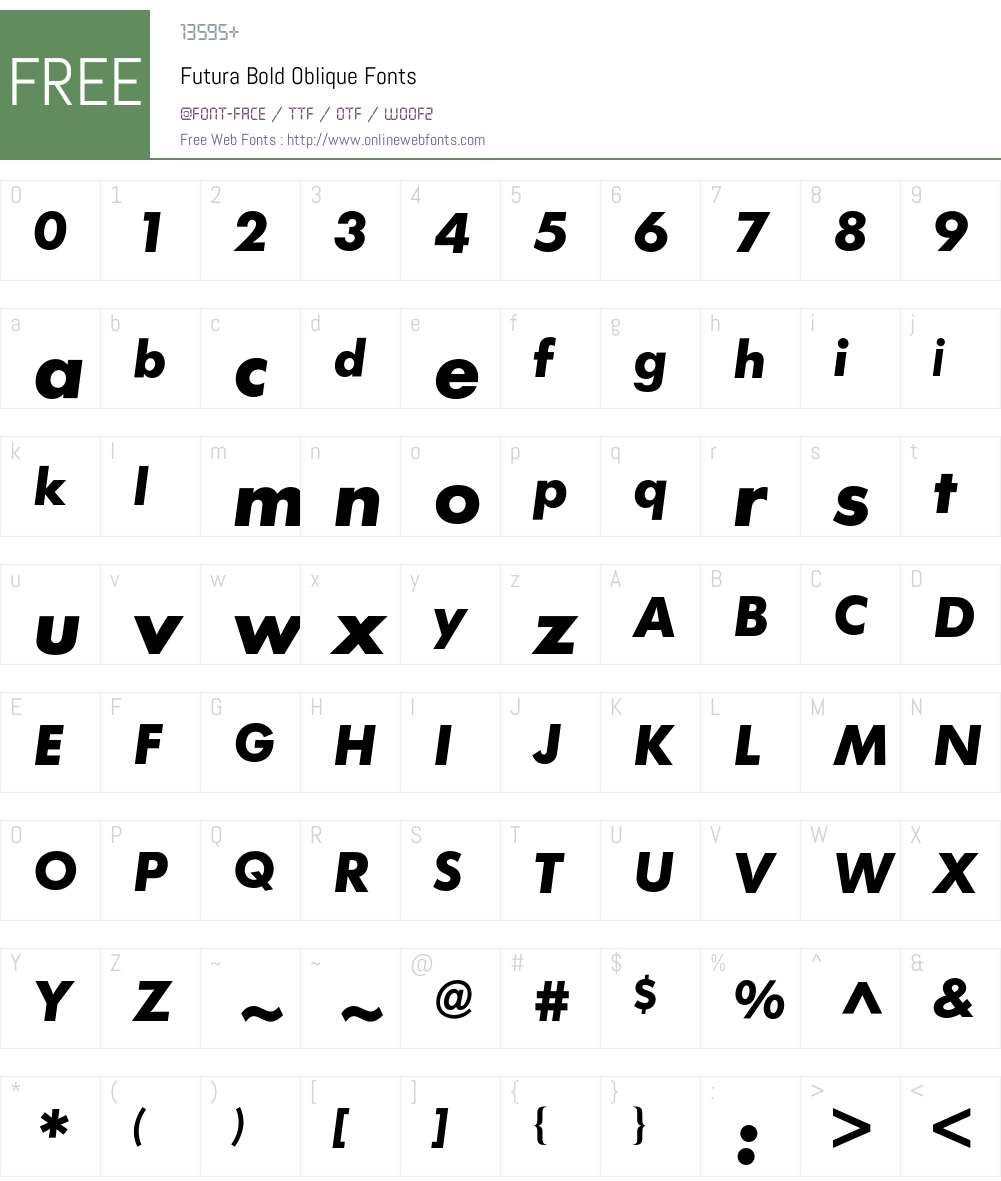 Futura BQ Font Screenshots
