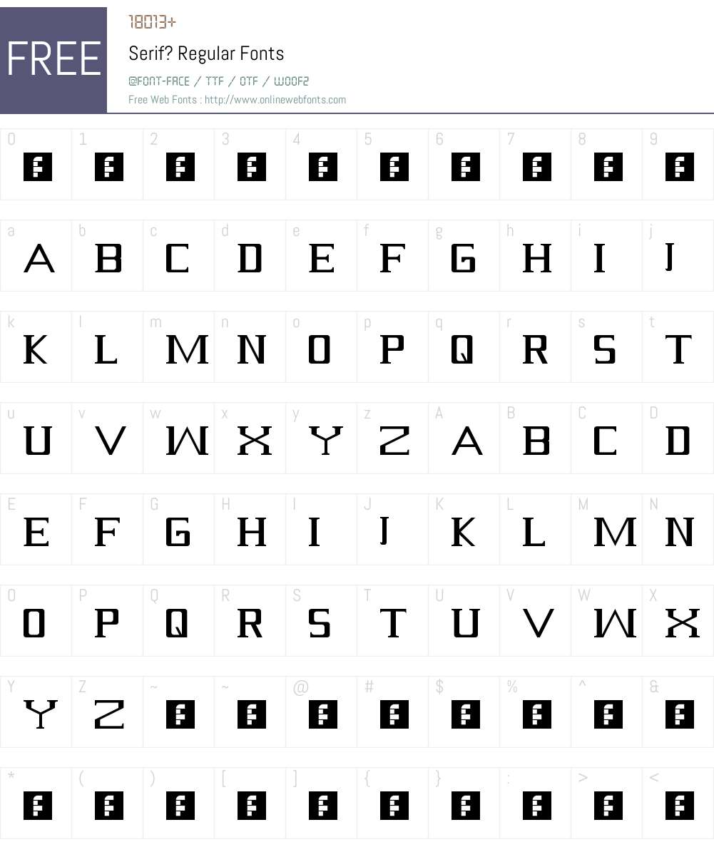 Serif? Font Screenshots