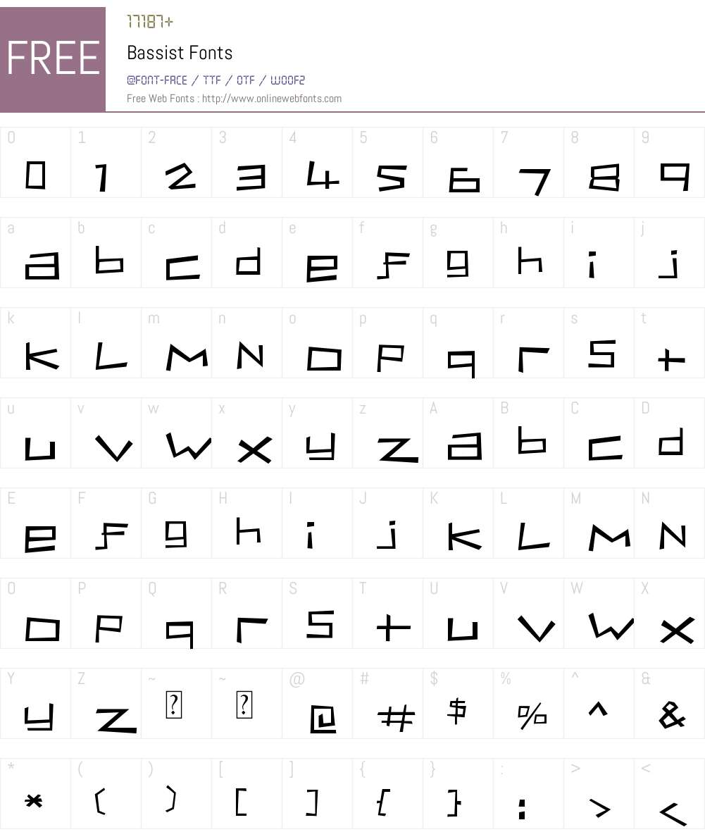 Bassist Font Screenshots