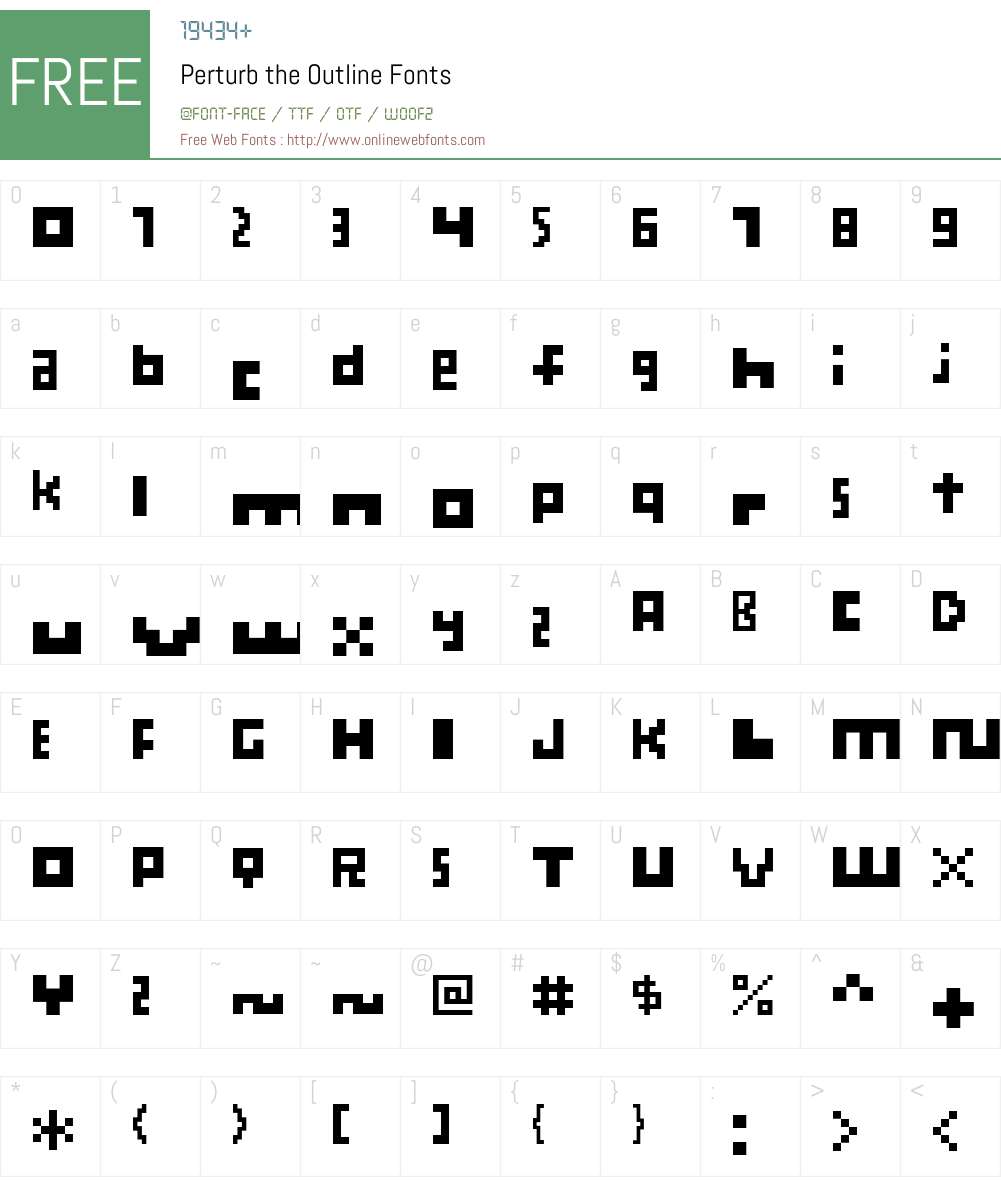 Perturb the Outline Font Screenshots