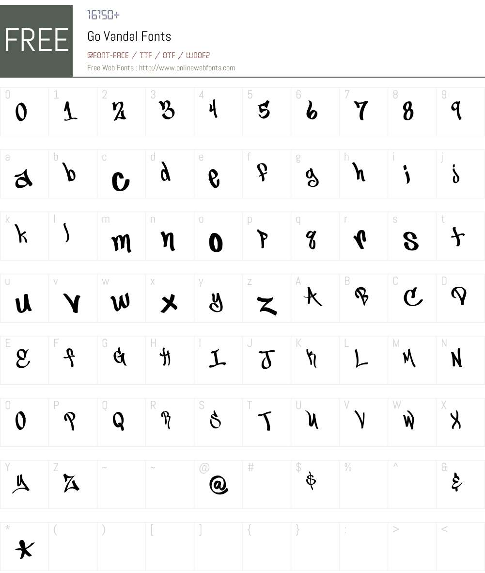 Go Vandal Font Screenshots