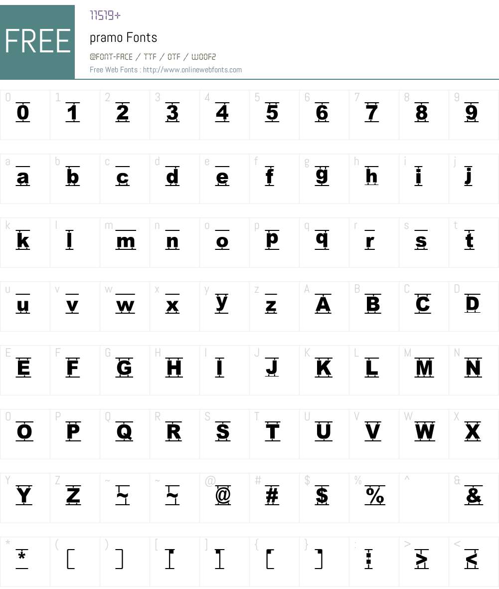 pramo Font Screenshots