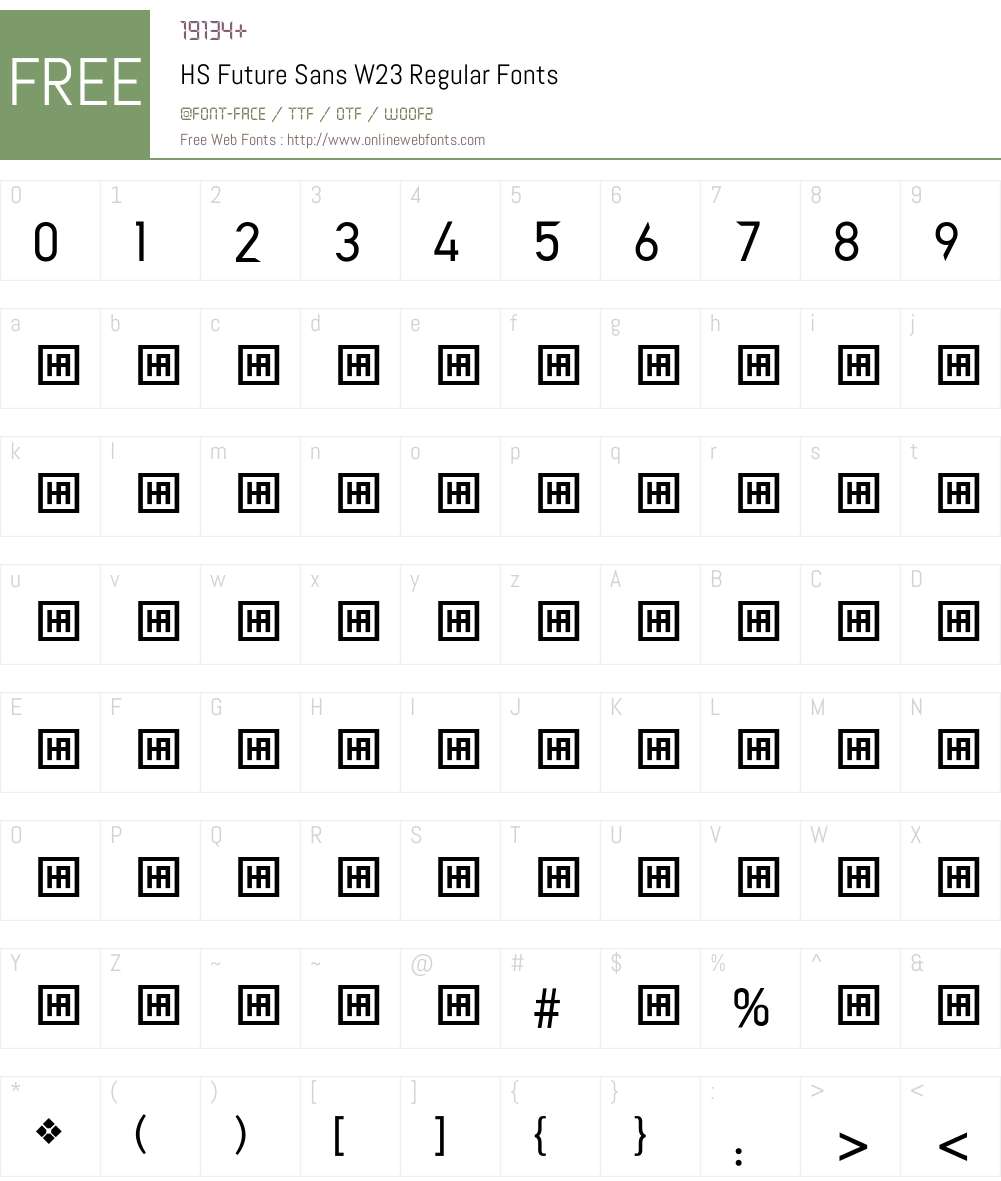 HS Future Sans Font Screenshots